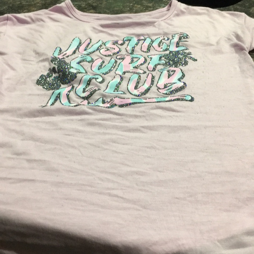 Pink justice top surf